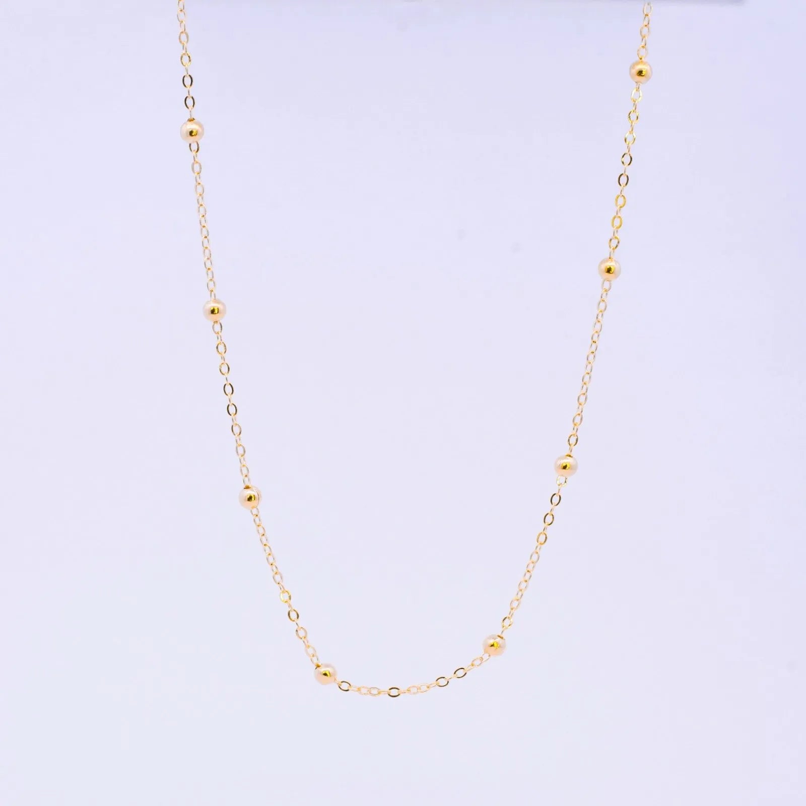 CHOKER BOLINHA BANHADA OURO 18K