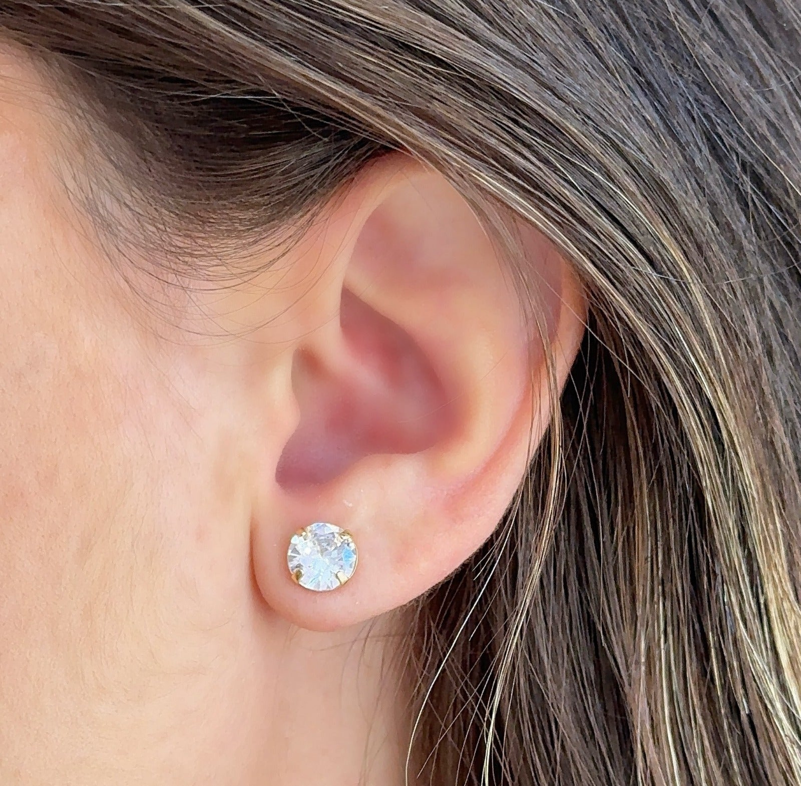 BRINCO PONTO DE LUZ 8MM BANHADO A PRATA