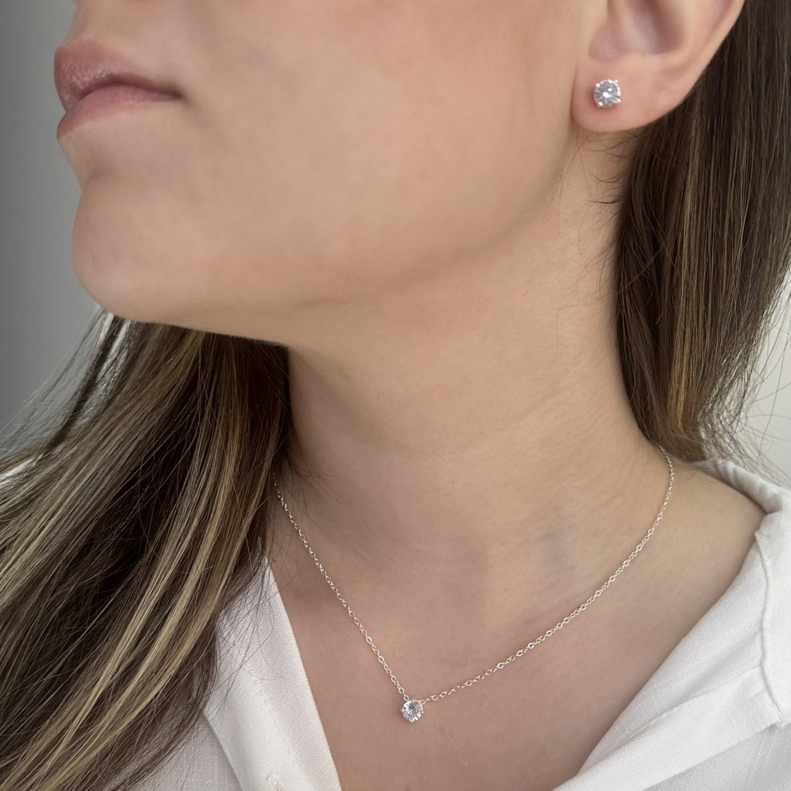 CONJUNTO PONTO DE LUZ BANHADO A PRATA