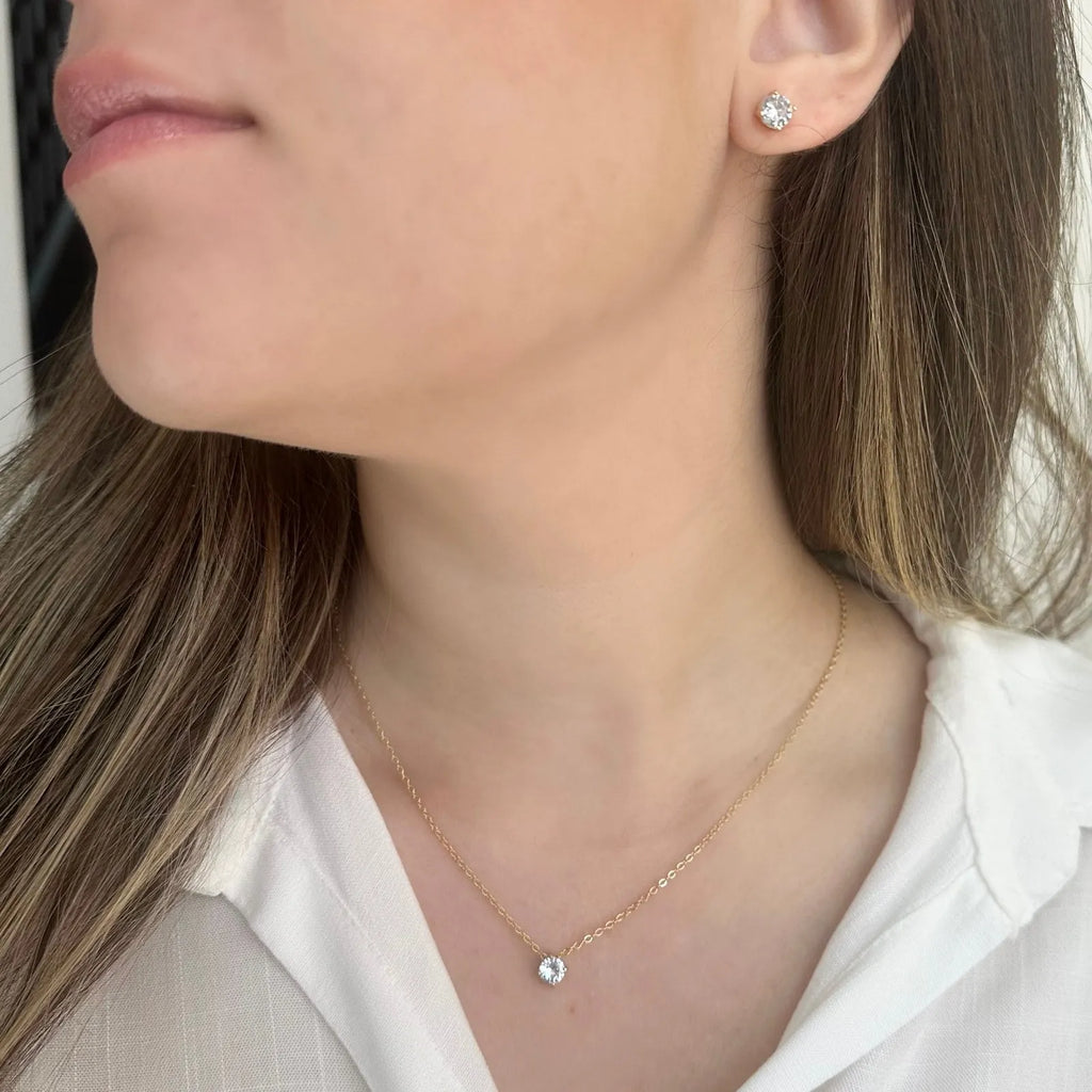 CONJUNTO PONTO DE LUZ BANHADO A OURO 18K