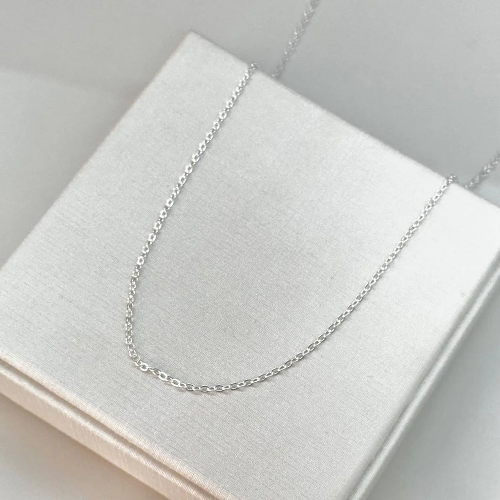 CORRENTE PORTUGUESA 45CM BANHADA A PRATA