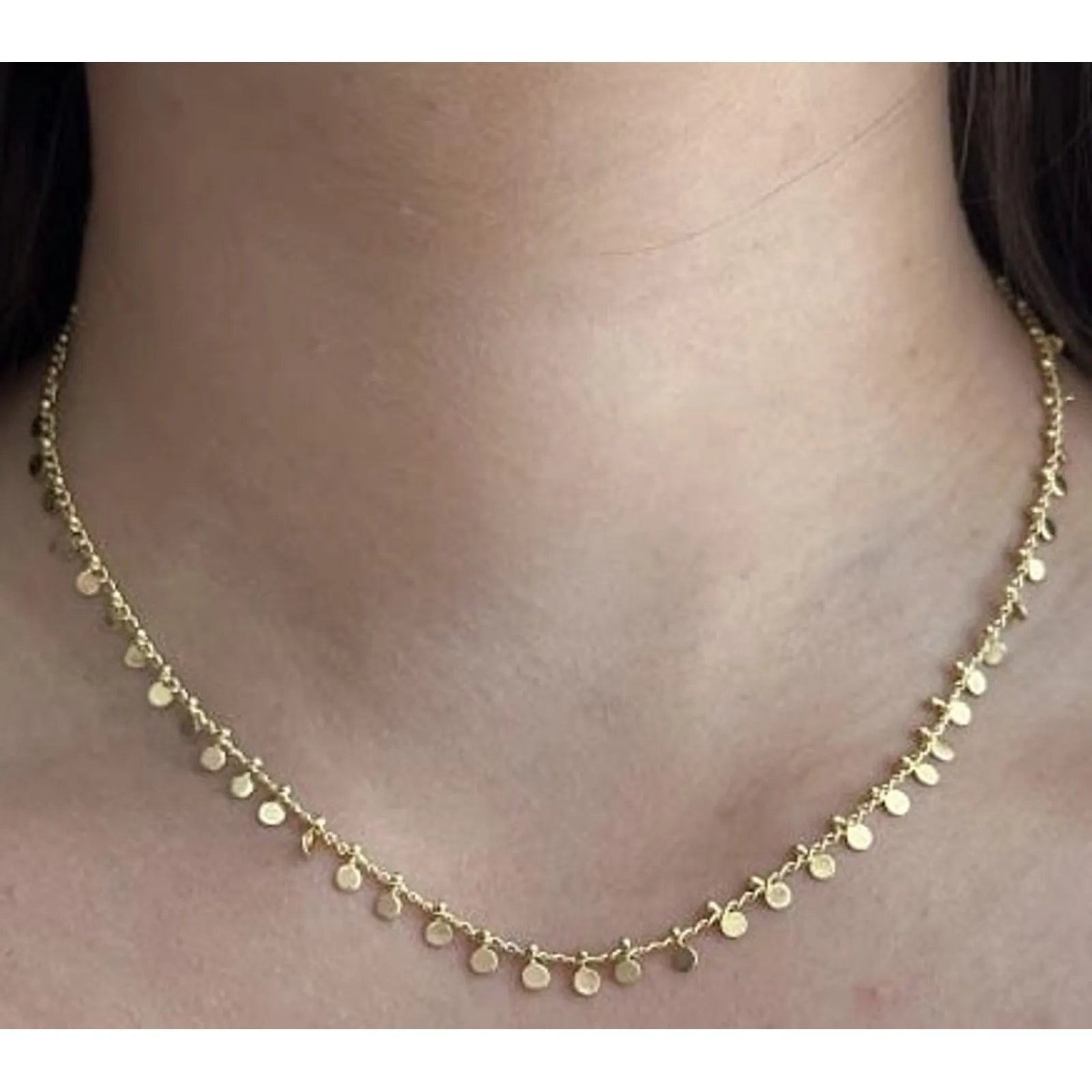 CHOKER MINI MEDALHAS BANHADA A OURO 18K