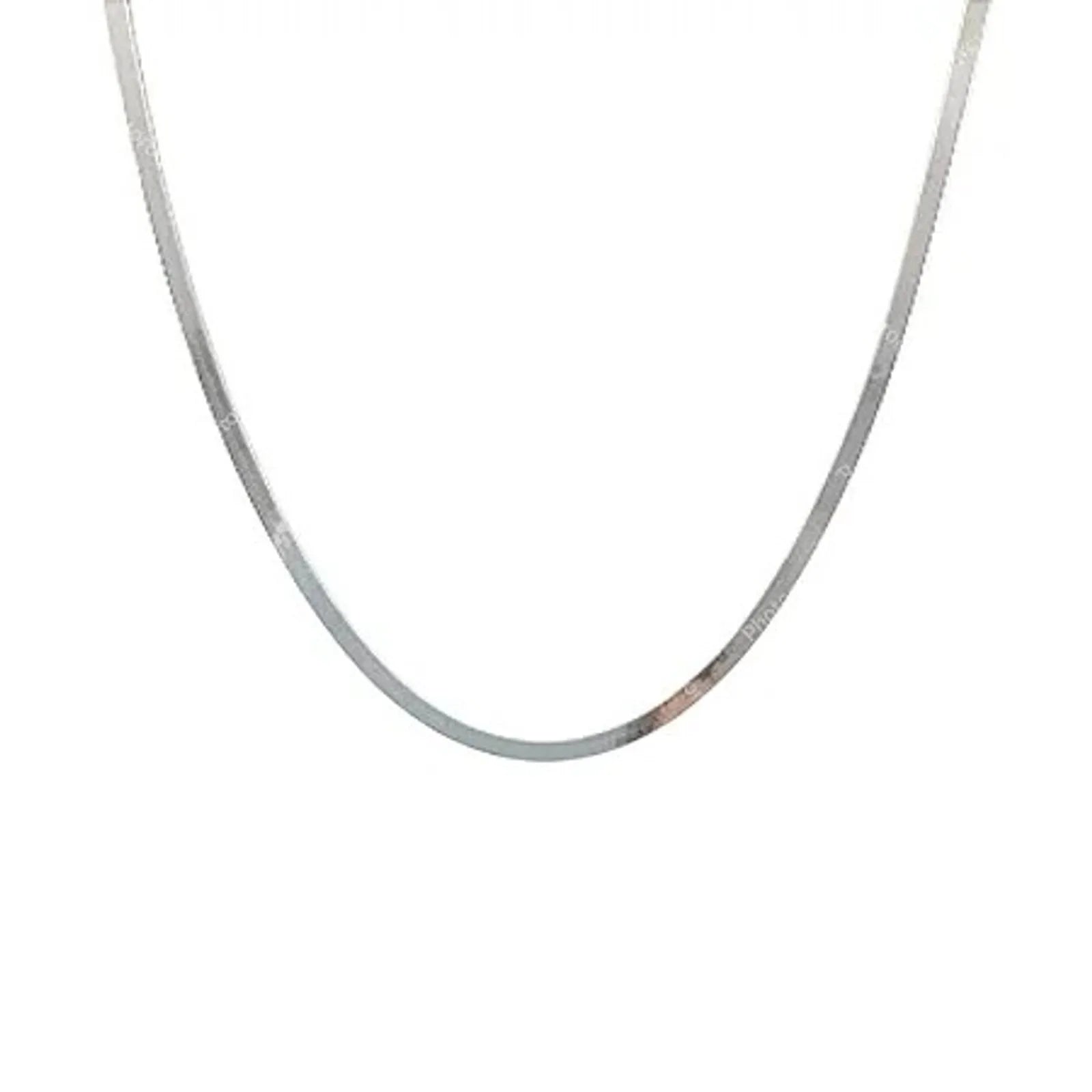 CHOKER FITA 2MM BANHADA A PRATA