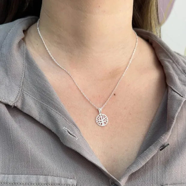 COLAR ÁRVORE DA VIDA ELOS PORTUGUES BANHO PRATA